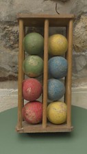 Jeu de boules ancien en bois idéal pour décoration