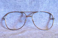 vintage eyeglass frame front silver aviator type 5-5/8
