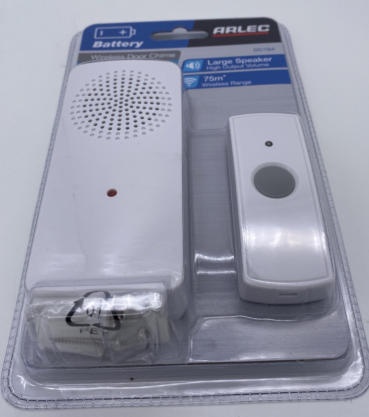 Arlec Wireless Door Chime Slimline Design 75m Range Large Speaker DC16 eBay