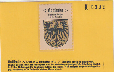Reklamemarke Wappen von Gottleuba / Sachsen (W334)