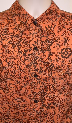 Aigle Men's Short Sleeve Button Up Floral Print Shirt  Size XL