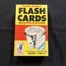 Vintage Flash Cards 1963 Milton Bradley, Multiplication 4945 As Pictures   