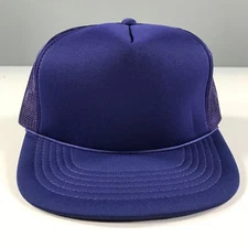 Purple Trucker Hat Flat Brim Mesh Dome Foam Front YoungAn Snapback