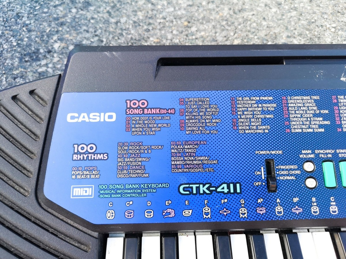 CASIO/カシオ 100 SONG BANK 『CTK-411 』電子ピアノ Casio CTK-411 MIDI Electronic Portable Keyboard 100 Song