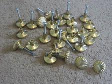 Lot of 29 heavy patterned golden cupboard door / drawer knobs