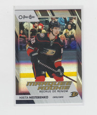 23/24 OPC Anaheim Ducks Nikita Nesterenko Black Rainbow Foil RC #568 Ltd #94/100