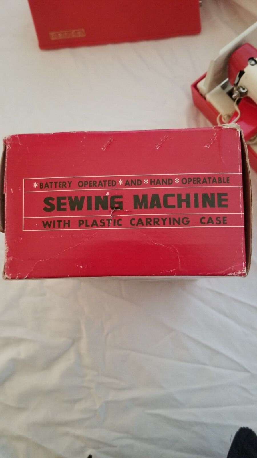 Vintage Childrens Sewing Machine in original box with original