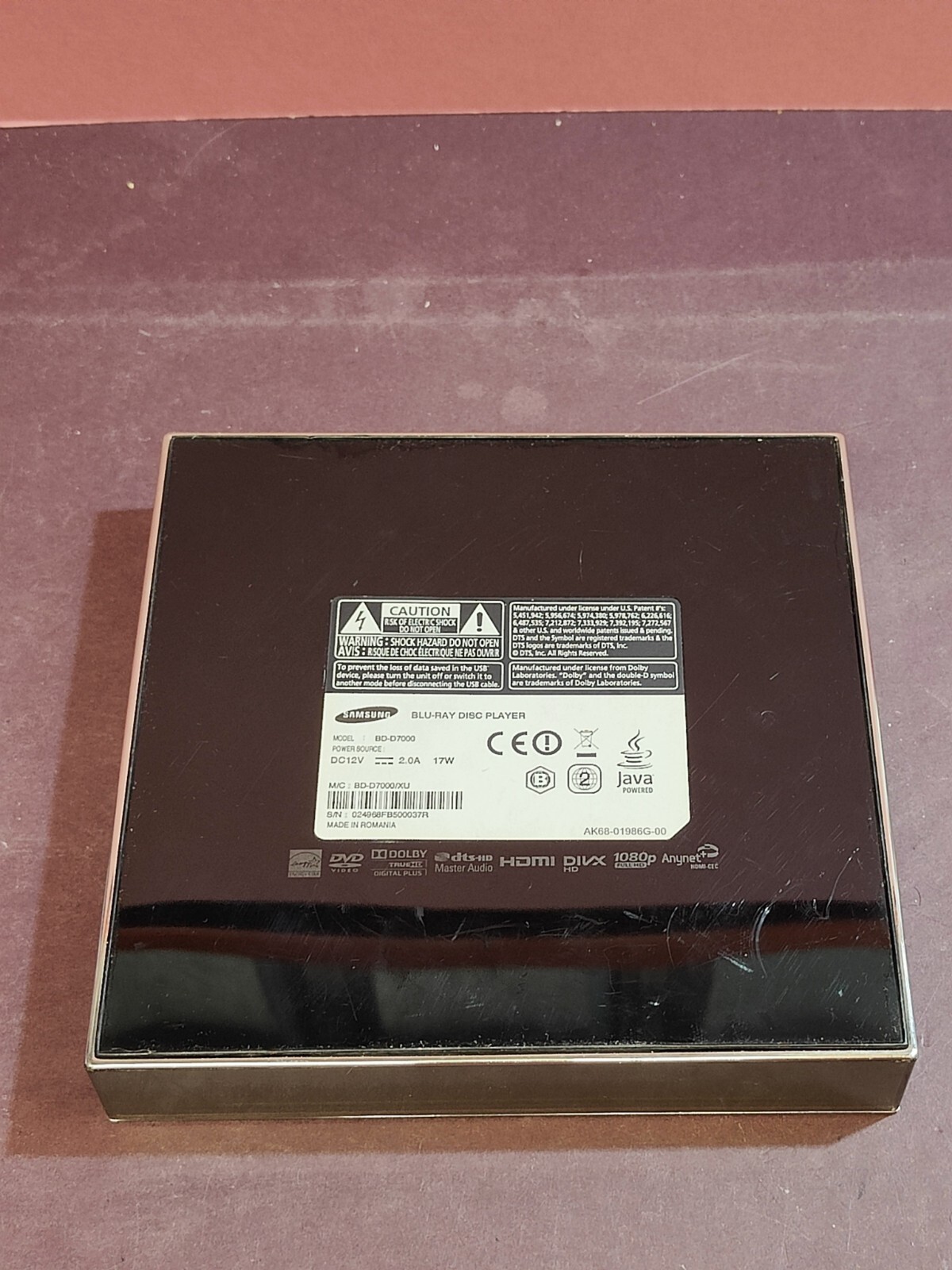 Rare collectible Samsung BDD7000 Blu Ray player *Untested* eBay