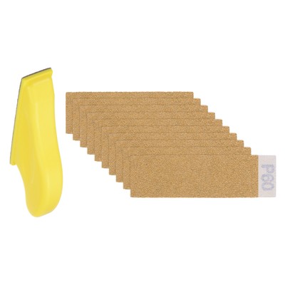 20pcs Micro Detail Sander Paper Kit 60 Grit Wet Dry Hook & Loop Sandpaper