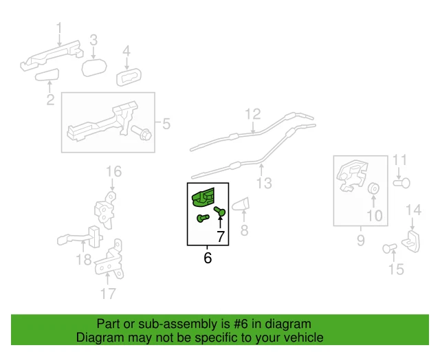 Manija interior de la puerta delantera derecha del lado del pasajero para Toyota RAV4 Tacoma Camry Foto 2 de 2