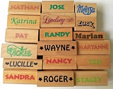 Personalized Name Rubber Stamp - Your Coice of Names From K thru Z — New