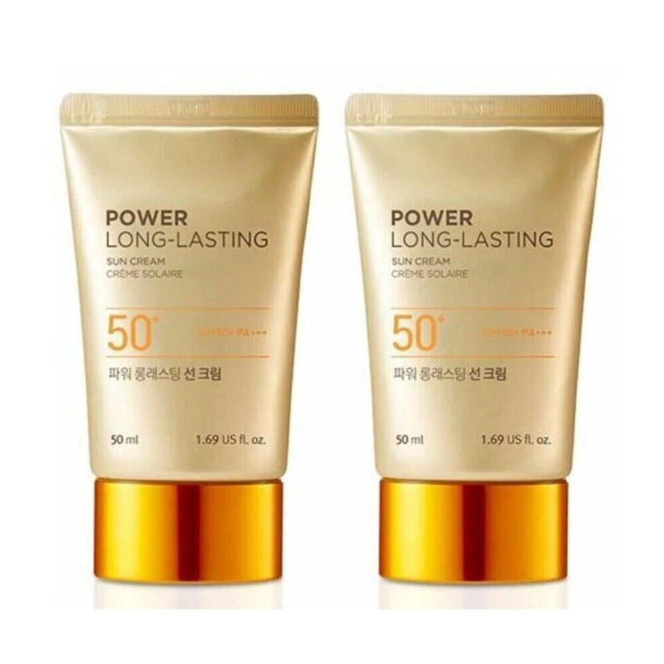 THE FACE SHOP Power Long Lasting Sun Cream 50ml x 2ea SPF50+ PA+++ K Beauty