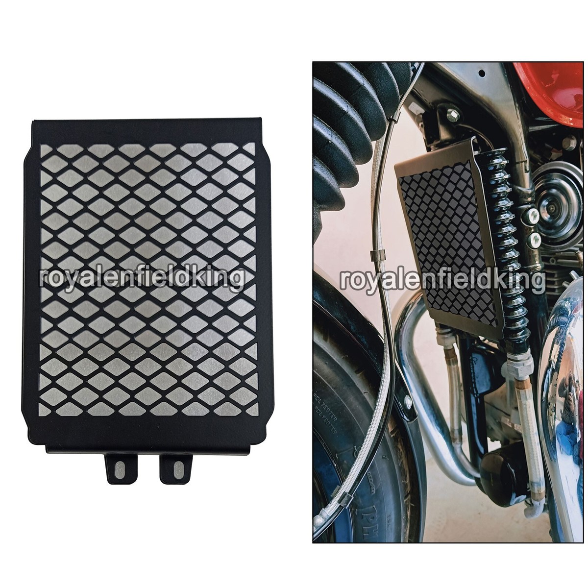 Fit For Royal Enfield GT Interceptor 650 SS Radiator Guard Black