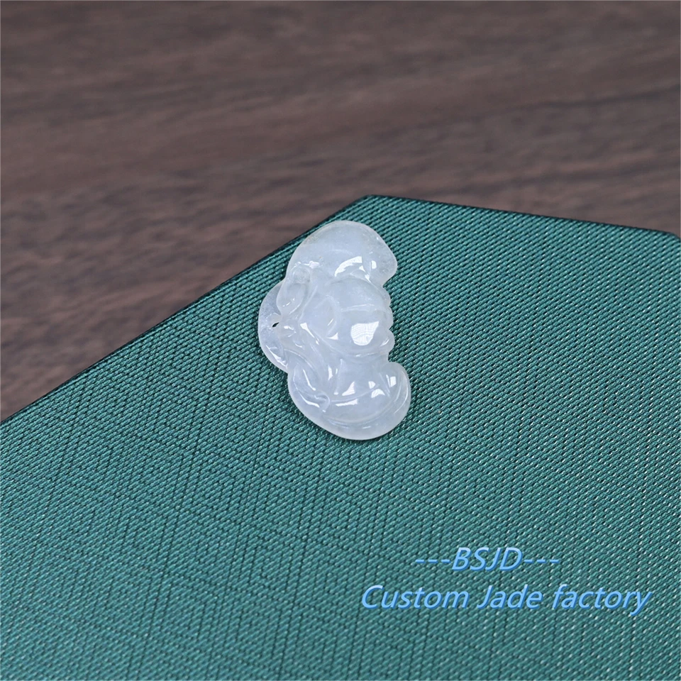 BAT подвеска натуральный лед класса нефрит Бирма жадеит бисер сделай сам серьги цепочка падение - Изображение 3 из 4