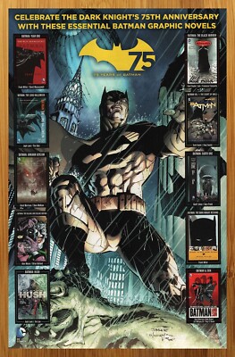 2014 DC Comics 75 Years of Batman Print Ad/Poster Jim Lee Anniversary Promo Art