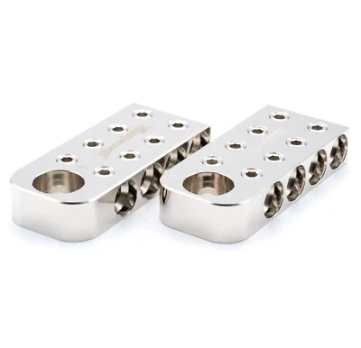 Pair ILL Customz Battery Terminals 0 Gauge 8 Input 1/0 AWG Bolt Down Ends