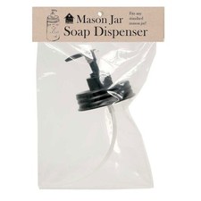 Mason Jar Soap / Lotion Dispenser Lid Pump in Black - Farmhouse Kitchen Bath