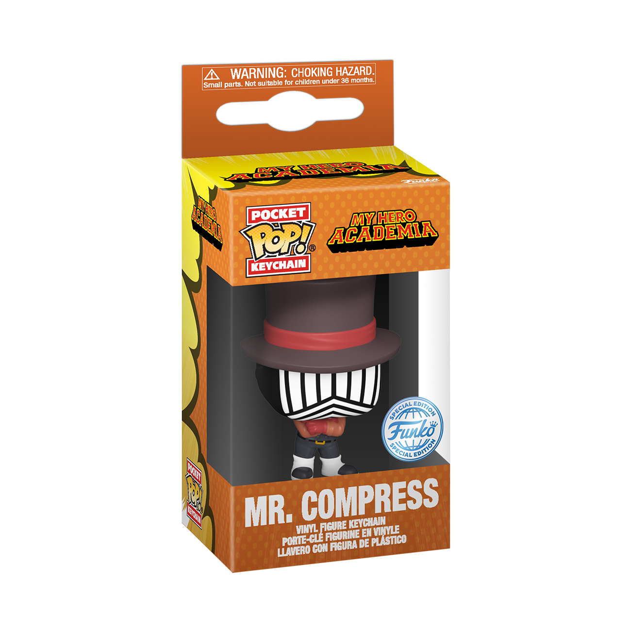 7040176 Merchandising My Hero Academia: Funko Pop! Keychain - Mr. Compress (Hide