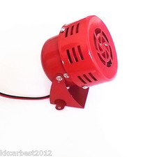 12V 110dB Red Driven Air Raid Siren Tornado Horn Alarm Loud Sound Fire Security