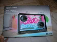 BROOKSTONE - NEON RADIANCE WIRELESS SPEAKER - MULTI COLOR LIGHTS - NEW IN BOX