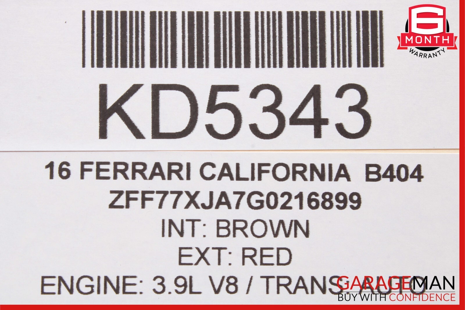 15-18 Ferrari California T Front Right Passenger Side Interior A Pillar Trim OEM