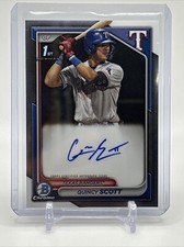 2024 Bowman Chrome Prospects Autograph 1ST Quincy Scott #CPA-QS Texas Rangers