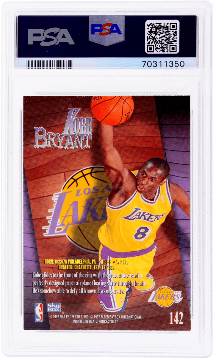 【A24】 NBA カード Kobe Bryant topps RC PSA8 PSA 8 KOBE BRYANT 1996-97 TOPPS FINEST #74 RC ROOKIE CARD