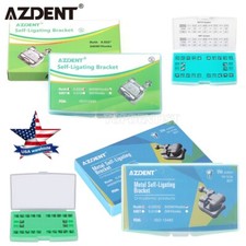 AZDENT Dental Ortho Self-ligating Brackets Braces Mini Roth MBT.022 Hooks 345