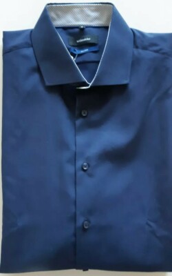 Seidensticker shirt size 43 XL tailored midnight blue