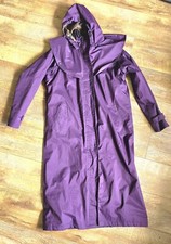 Jack Murphy Malvern Ladies Waterproof Bush Coat With Hood Size 12 Purple