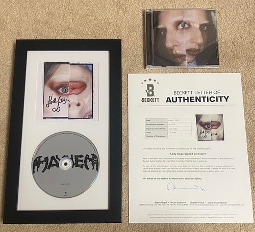 LADY GAGA Signed Autograph Mayhem CD Insert Beckett LOA FRAMED | eBay