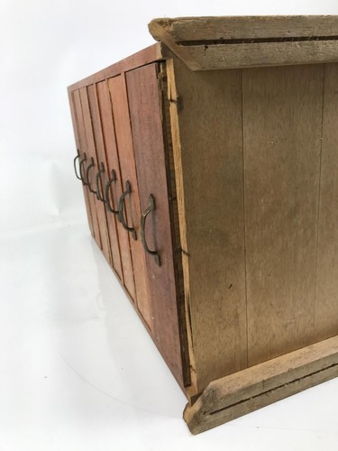 Japanische Holz Werkzeugtruhe Kougubako Vintage Aufbewahrung Werkzeugkiste 7 Schubladen Braun T402 - Bild 8 von 13