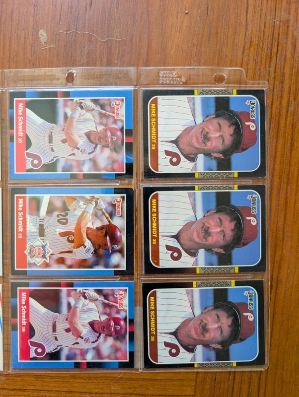 1987 Donruss #139 and 1988 #330 Mike Schmidt Phillies NM or Better Lot of 6