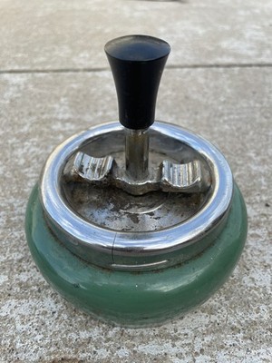 VTG Roulette spinning ashtray Push Down Green Base Germany NL