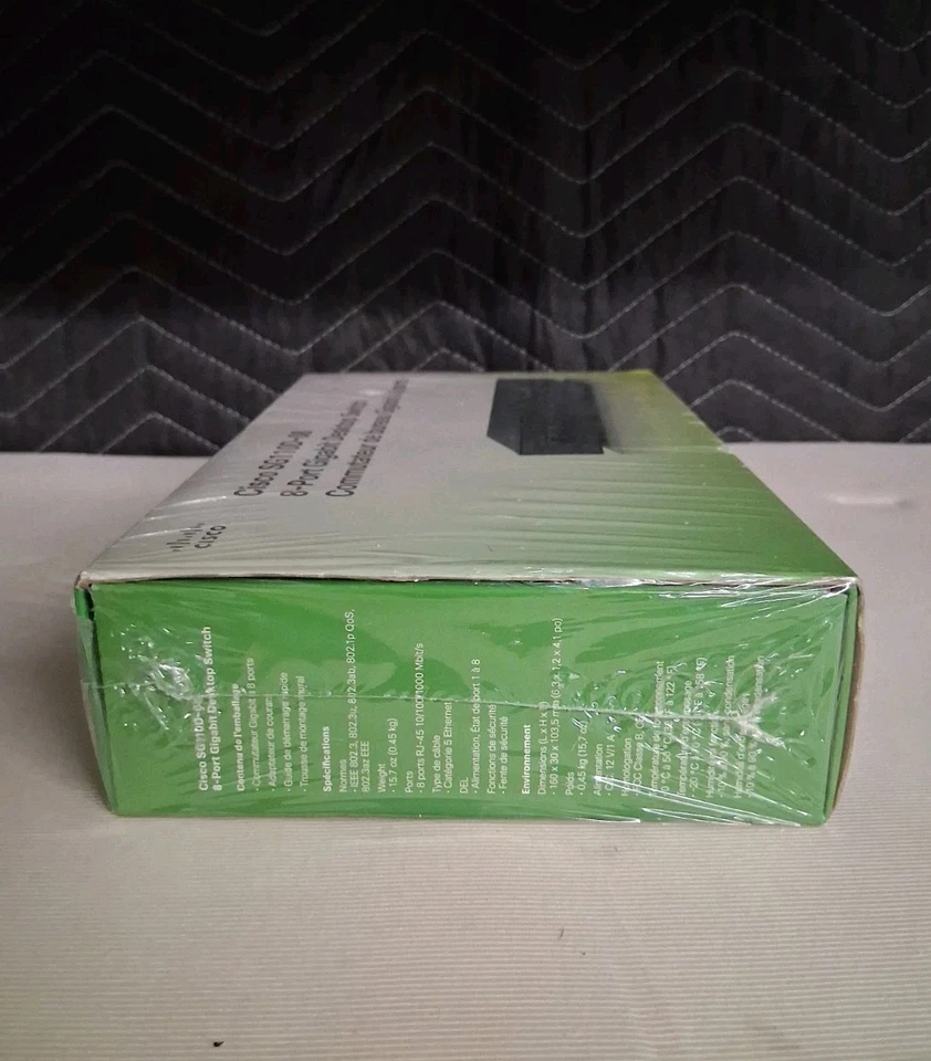 Cisco SG110D-08 8-Port Gigabit Desktop Switch Inc Adaptor and Wall Mount Kit NIB - Image 3 of 4