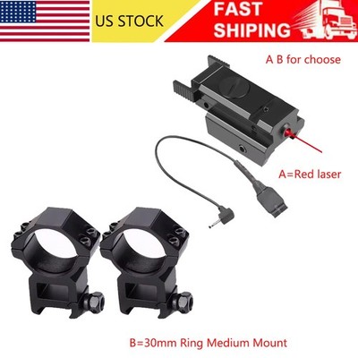 Mini Red Dot Laser Sight Low Profile/Middle Profile 30mm Ring Picatinny Mount