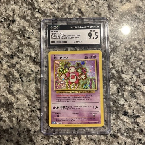 Pokémon Mr. Mime Holo #013 - CGC 9.5 Graded - TCG Classic Blastoise Deck - New