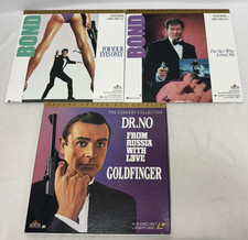 Lot of 3 James Bond Laser Discs For Your Eyes Only The Spy Who Loved Me Connery