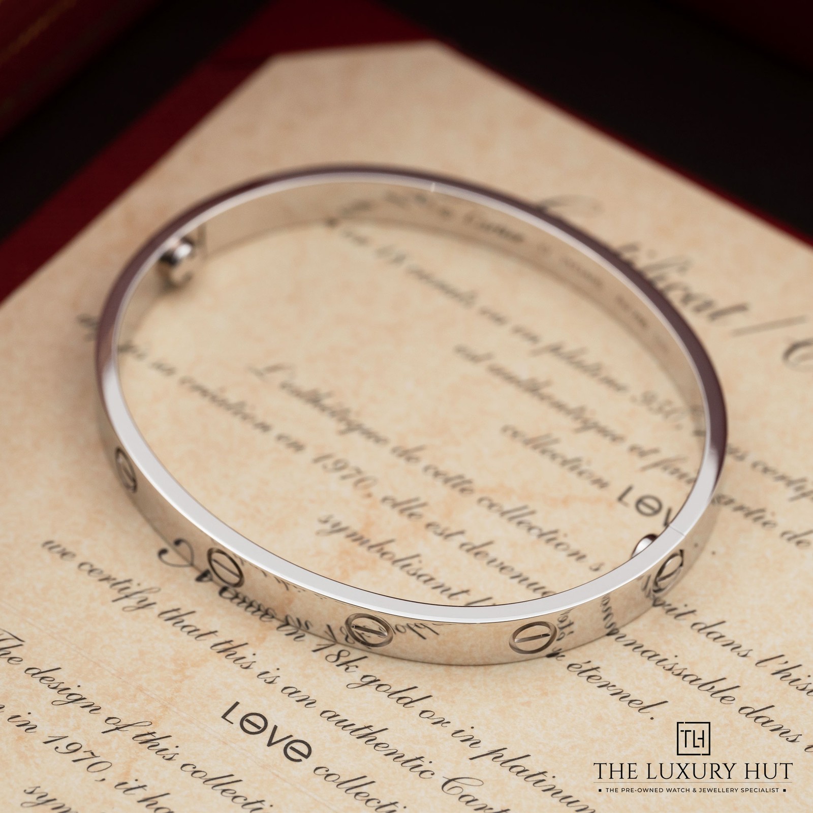 Cartier 18ct White Gold Love Bracelet ‘Classic Model’ - Size 17 - Full Set - ...