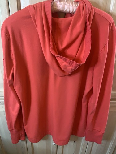 Danskin Now Coral 1/4 Cremallera Ajustada Pullover Sudadera con Capucha Agujeros para el Pulgar 2XL - Imagen 2 de 5