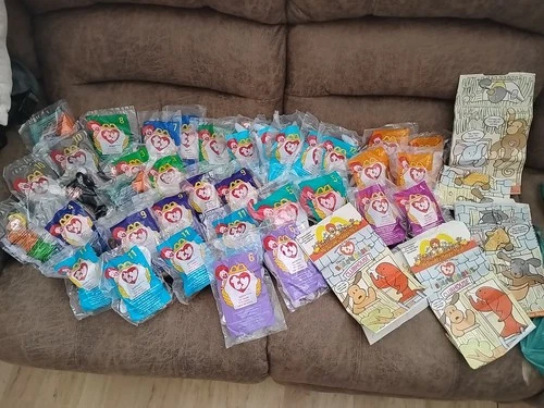 McDonald's Ty Beanie Babies Vintage Lot 35 New Sealed And 6 Paper Bags
