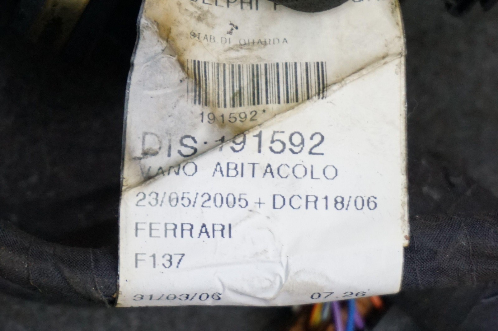 Chassis Dash Wiring Harness 198795 206650 191592 Ferrari 612 Scaglietti Sessanta