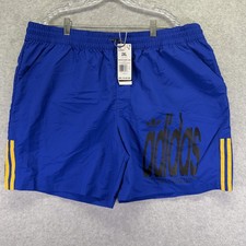 Adidas Water Graphic Swim Trunks Mens 2XL Blue Skateboarding Trefoil