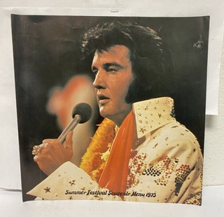Elvis Presley Original Las Vegas Hilton Summer Festival Menu 1975