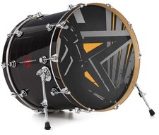 Vinyl Decal Skin for 20" Bass Kick Drum Head Baja 0023 Orange