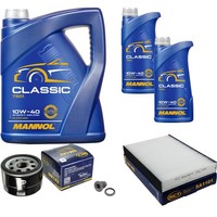 SCT Inspektionspaket 7L Mannol 10W-40 FüR Renault Kangoo 1.6 16V 1.4 Clio II