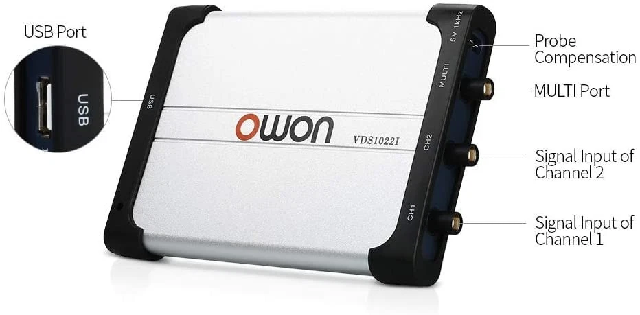 OWON VDS1022i USB Oscilloscope PC Base with Isolation Function 2 Channels 25MHz - Image 3 of 4