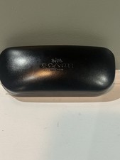 Coach New York Black Hard Shell Eyeglass Sunglasses Case Logo