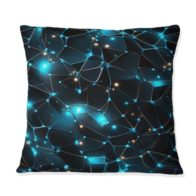 Designart ''Blue Quantum Matrix Vision Geometric II''