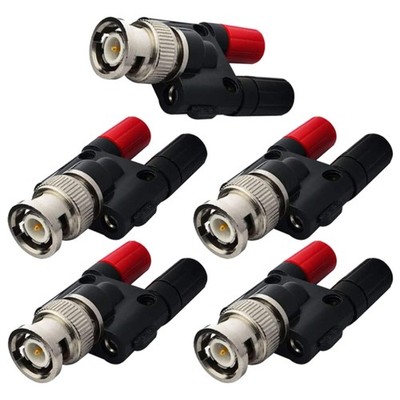 BNC Male to Dual Banana Female Jack Adapter Pack
